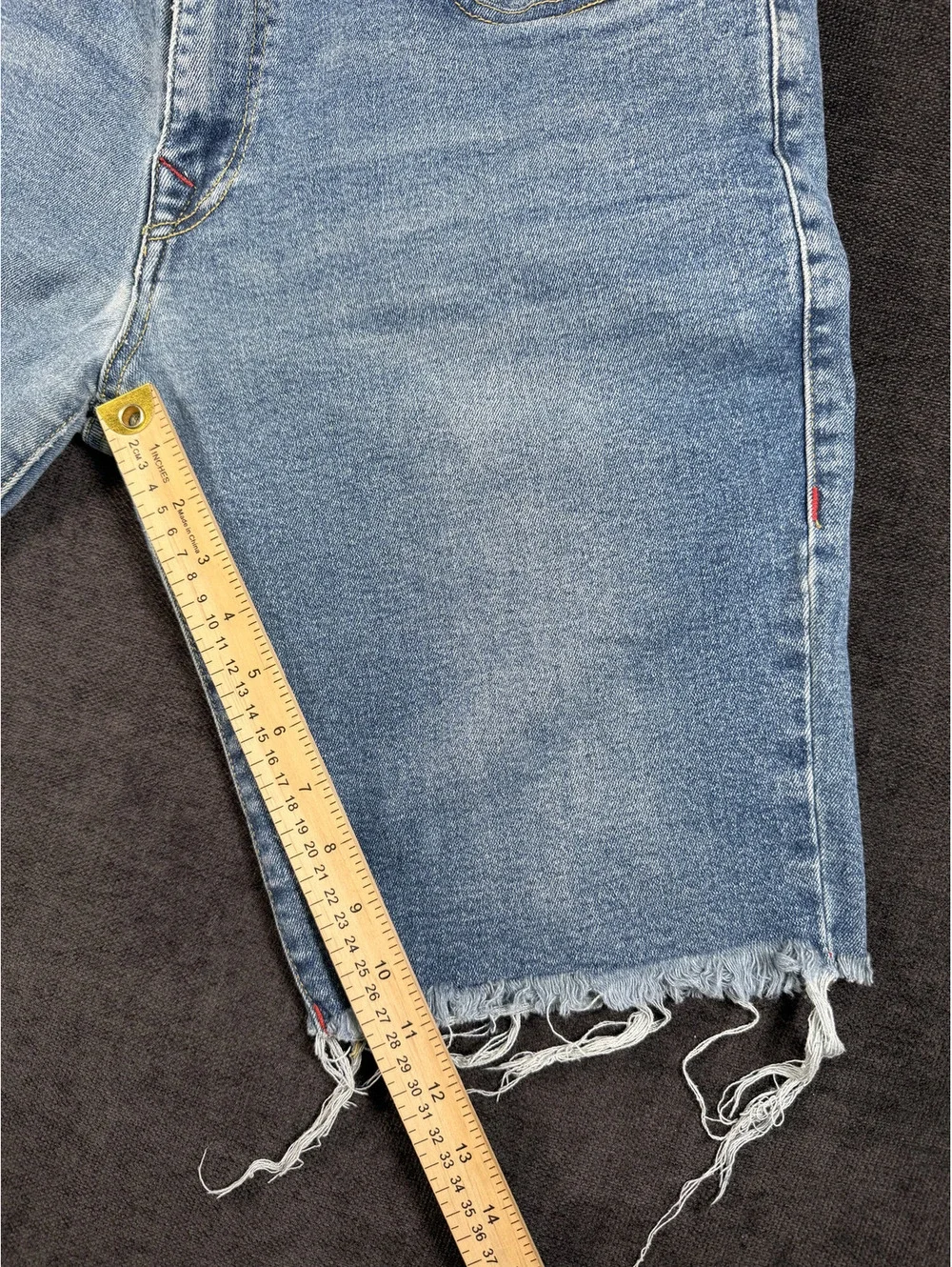 True Religion Ricky Relaxed Straight Denim Shorts Size 36